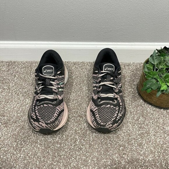 ASICS Women's Shoes Size 9.5 GEL-KAYANO 27 Black Ginger Peach Running Sneakers - Picture 4 of 11